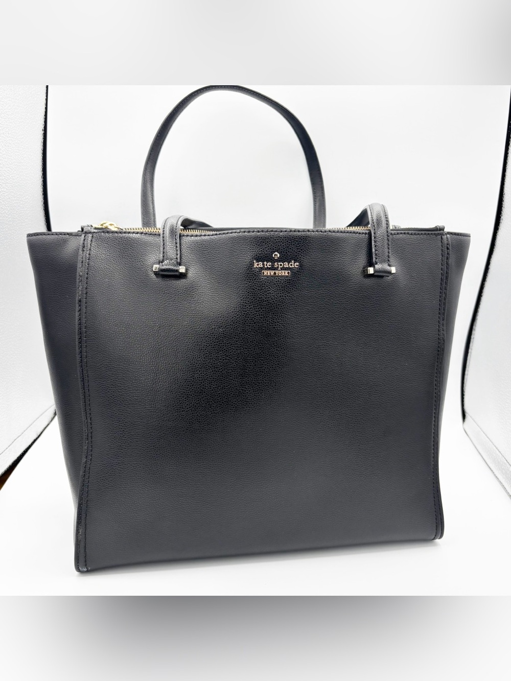 Kate Spade Black Structured Large Shoulder Bag